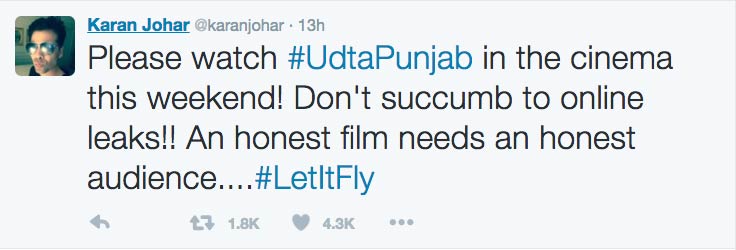 Karanjohar-tweet-udtapunjab2