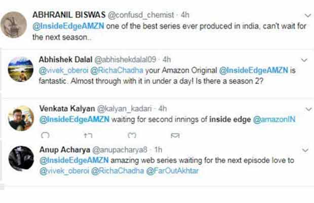 Inside Edge Receives Massive Response; Audience Demands For A Season 2