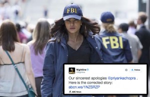 ABC Apologises To Priyanka Chopra For Blunder While Promoting Quantico