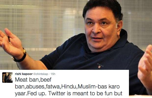 Rishi Kapoor Is Fed Up Of Twitter!