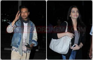 Snapped: Jazbaa Stars Aishwarya Rai Bachchan And Irrfan Khan At The Airport