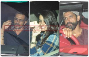 Farhan Akhtar, Shraddha Kapoor And Rock On!! 2 Team At Ritesh Sidhwani's House