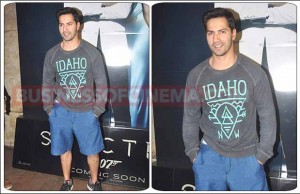 Varun Dhawan Looks Cool At Spectre Screening