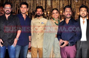 Mahesh Babu, Allu Arjun, Ram Charan At Priyanka Dutt's Wedding Reception