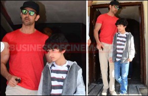 Photos: Hrithik Roshan Takes His Kids For A Movie!