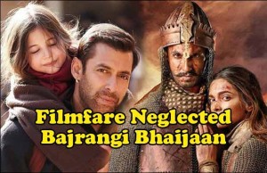 Twitterati SLAMS Filmfare Awards For Awarding Bajirao Mastani And Not Salman Khan's For Bajrangi Bhaijaan!