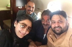 On Flight Photos: Sanjay Dutt's Freedom Moments With Wife Manyata