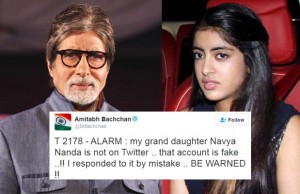 Amitabh Bachchan Warns Everyone Over His Grand Daughter Navya Naveli's Fake Account!