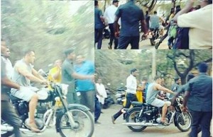 Snapped: Salman Khan Enjoying His Bike Ride To Sultan Sets