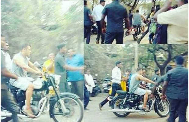 Snapped: Salman Khan Enjoying His Bike Ride To Sultan Sets