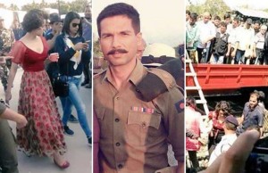 Photos: Shahid Kapoor And Kangana Ranaut's Rangoon Look On Sets