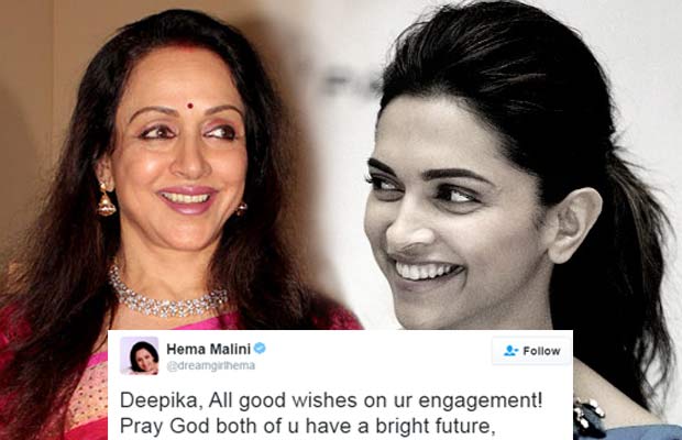 Hema Malini Congratulates Deepika On Her Engagement