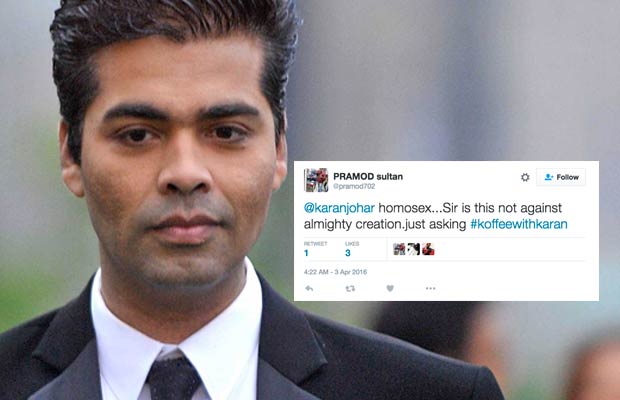 Karan Johar Gives A Shocking Reply To His Fan When He Was Questioned About Homosex!