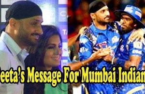 Watch: IPL 2016: Geeta Basra's Message To Husband Harbhajan Singh's Team Mumbai Indians!