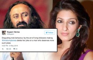 Twinkle Khanna's Sri Sri Ravishankar Joke Sparks Twitter Outrage