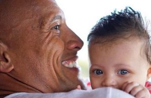 Photo Alert! Aww See What Dwayne Johnson's Daughter Does To His Tattoos