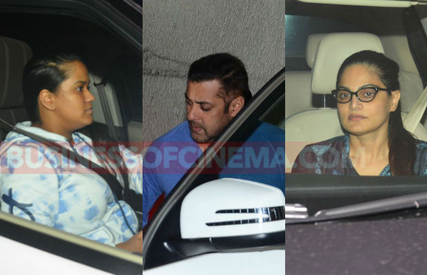 Photos: Salman Khan Watches Akshay Kumar’s Rustom With His Sisters Alvira And Arpita