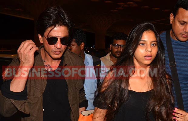 Snapped: Shah Rukh Khan Leaving For Europe With Suhana And Aryan