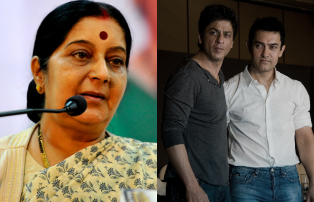 Oops! Sushma Swaraj MOCKS Shah Rukh Khan And Aamir Khan