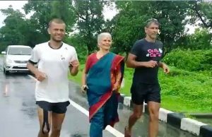 Look Who Accompanied Milind Soman On His Final Day Of Mararthon