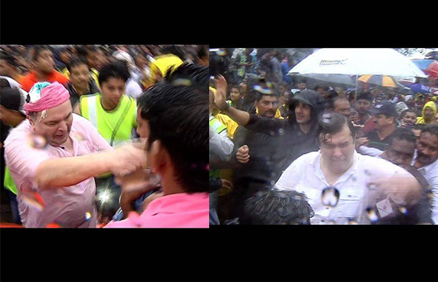 Video: Drunk Rishi Kapoor Hits And Misbehaves With Media At Ganpati Visarjan!