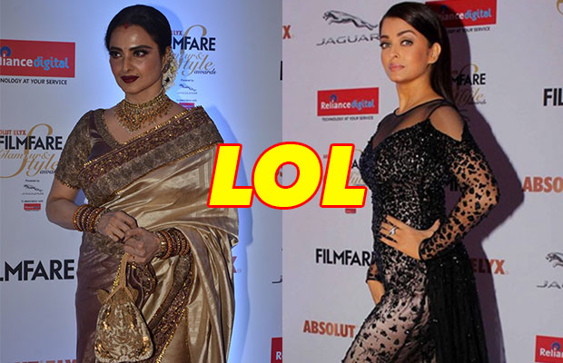 LOL! Rekha Takes Credits For Aishwarya Rai Bachchan’s Beauty While Presenting Her The Award