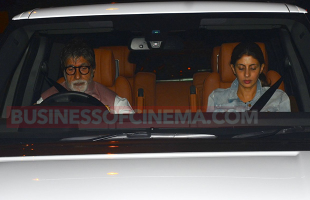 Snapped: Amitabh Bachchan Takes Daughter Shweta Nanda On A Drive
