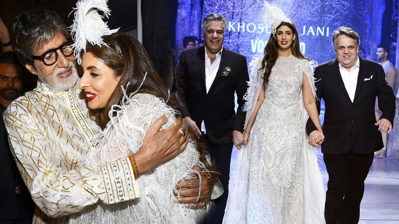 Watch: Amitabh Bachchan’s Daughter Shweta Nanda Walks The Ramp For First Time