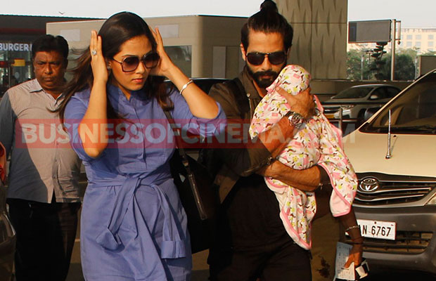 Just In Photos: Shahid Kapoor Spotted With Baby Misha And Wife Mira At The Airport!