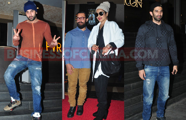 Photos: Ranbir Kapoor, Rekha, Aditya Roy Kapur And Others At Star-Studded Aamir Khan’s Dangal Screening!