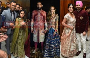 Photos: MS Dhoni, Cricket Fraternity And Others At Yuvraj Singh-Hazel Keech's Wedding Reception!