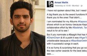 Amaal Malik Slams Filmfare Jury With Nepotism And Unjustice!