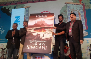 Baahubali Team Launch Cover Of The Novel 'The Rise of Sivagami' At The Jaipur Literature Fest