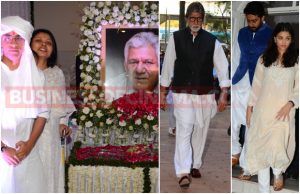 Photos: Bollywood Biggies Aishwarya Rai Bachchan, Amitabh Bachchan And Others At Om Puri's Prayer Meet!
