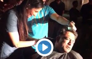 Watch: Katrina Kaif-Ranbir Kapoor Having Fun, Chopped Off Their Jagga Jasoos Director Anurag Basu's Hair!