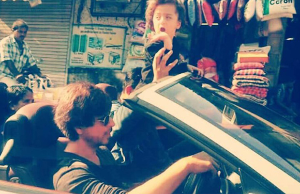 Watch: Shah Rukh Khan Takes Abram Khan On A Drive, Fans Go Crazy!