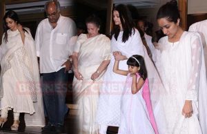 Photos: Amitabh Bachchan, Abhishek Bachchan And Others At Aishwarya Rai Bachchan's Father's Prayer Meet