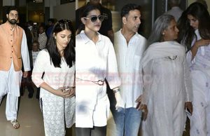 Photos: Aishwarya Rai Bachchan, Abhishek Bachchan, Akshay Kumar And Others Attend Suniel Shetty's Father's Chautha Ceremony!