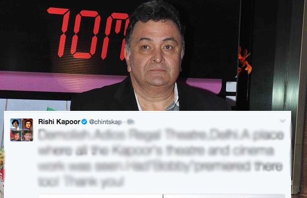 Rishi Kapoor’s Emotional Post As Regal Theatre Shuts Down!