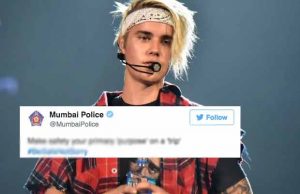 Mumbai Police's Tweets On Justin Bieber's Concert Are Hilarious