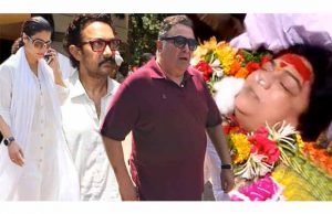 Bollywood Celebs Arrive At Reema Lagoo's Place To Pay Their Last Respect