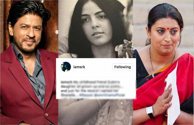 Shah Rukh Khan Makes A Surprising Revelation About Smriti Irani’s Stepdaughter