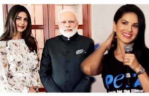 Watch Video: Sunny Leone's GREAT REACTION To Priyanka Chopra Wearing A Short Dress In Front Of Modi