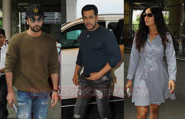 Photos: Salman Khan, Ranbir Kapoor And Katrina Kaif Snapped At Airport