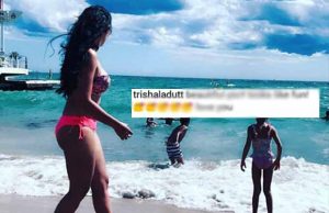 Sanjay Dutt's Daughter Trishala Comments On Manyata's Beach Wear Photo!