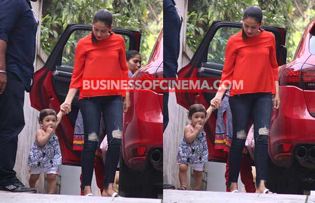 Photos: Misha Kapoor Takes Baby Seps As She Gets Snapped With Mom Mira Rajput