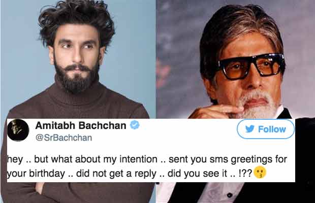 Amitabh Bachchan Gets Angry At Ranveer Singh For Not Replying To His Birthday Wish- Actor Reacts!