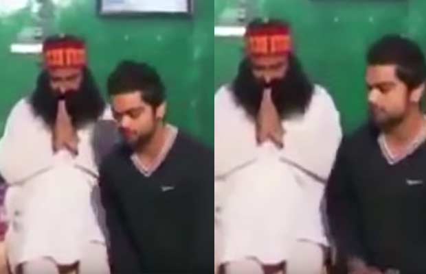 This Video Of Virat Kohli Bowing To Gurmeet Ram Rahim Singh Is Going Viral!