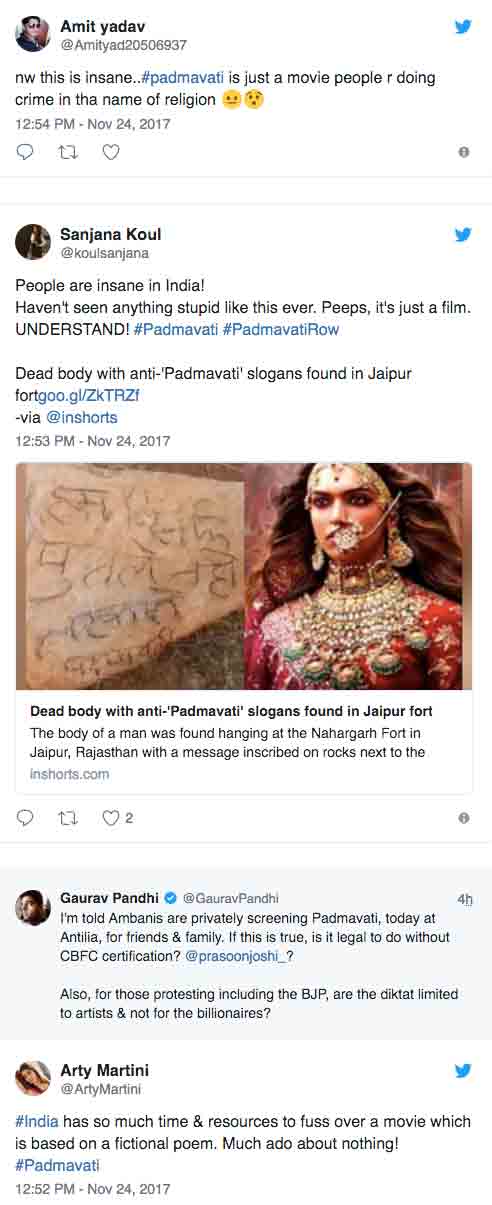 padmavati tweet