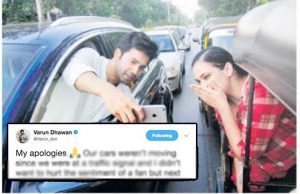 Varun Dhawan Slammed For A Deadly Selfie On Mumbai Roads, Mumbai Police Takes Action